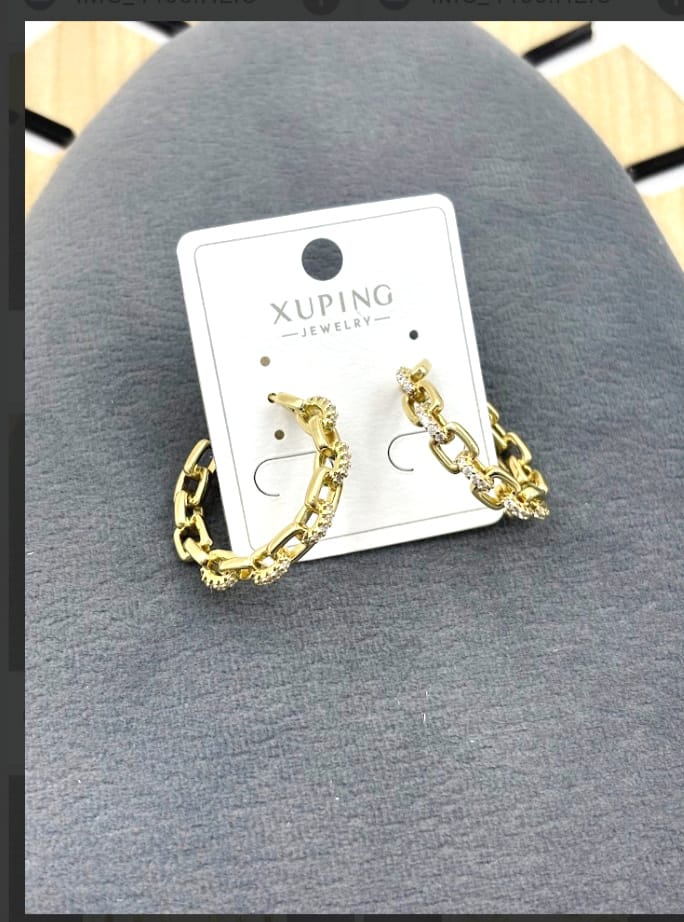 XUPING Küpe - Halka Zincir Detaylı ve Taşlı